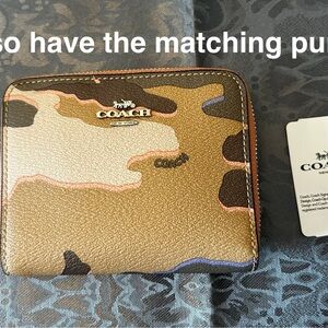 Coach Camouflage Zippered Wallet